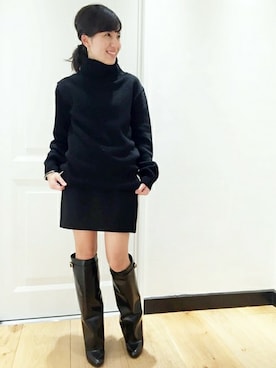 「PELLICO（ペリーコ）のアイテム」を使った、ARIさん（レディース・154cm）の冬コーディネート