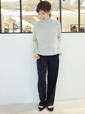 「NINA RICCI（ニナリッチ）のアイテム」を使った、ARIさん（レディース・154cm）の秋コーディネート