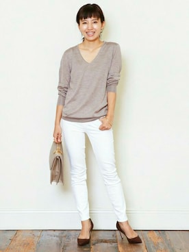 「PELLICO（ペリーコ）のアイテム」を使った、ARIさん（レディース・154cm）の秋コーディネート