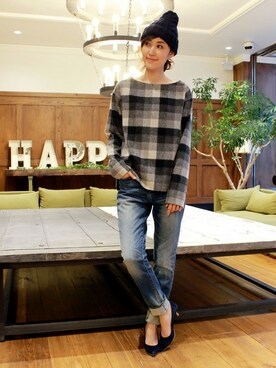 BARNYARDSTORM本部さん（レディース・167cm）の冬コーディネート