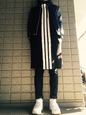 「JOHN LAWRENCE SULLIVAN（ジョンローレンスサリバン）のアイテム（スタジャン）」を使った、naokiさん（メンズ・176cm）の冬コーディネート
