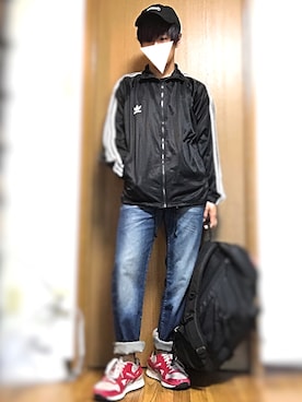 「アキコーデ」｜「アイテム（スタジャン）」を使った、kuraraさん（メンズ・161cm）の秋コーディネート