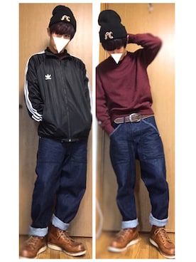 「nitraid（ナイトレイド）のアイテム（ニットキャップ/ビーニー）」を使った、kuraraさん（メンズ・161cm）の秋コーディネート