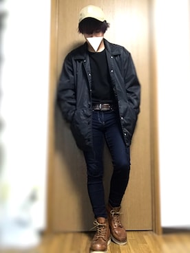 「HANES（ヘインズ）のアイテム（ジャケット/アウター）」を使った、kuraraさん（メンズ・161cm）の秋コーディネート