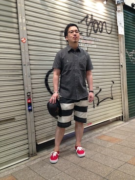 「スター」｜kawakamiさん（メンズ・171cm）の夏コーディネート