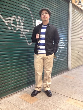 「ヒゲメガネ」｜kawakamiさん（メンズ・171cm）の春コーディネート
