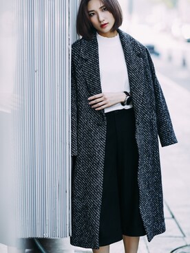 「大衣外套」｜高老娘さん（レディース・173cm）の冬コーディネート