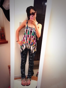 「FOREVER 21（フォーエバー トゥエンティーワン）のアイテム（キャミソール、その他）」を使った、kumiさん（レディース・160cm）の春コーディネート