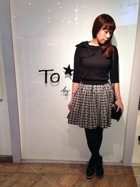 「To b. by agnes b.（トゥービーバイアニエスベー）のアイテム（ショルダーバッグ）」を使った、maimiさん（レディース・165cm）の冬コーディネート