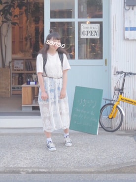 「ピクサー展」｜sanaeさん（レディース・164cm）の春コーディネート