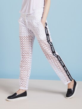 「CHOKONTE（ショコント）のM.T.W. MESH PANTS （その他パンツ、ホワイト系）」を使った、chokonteさん（レディース・165cm）の春コーディネート