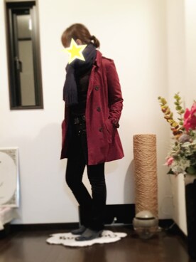 「stradivarius（ストラディバリウス）のアイテム（トレンチコート）」を使った、Kei❤︎さん（レディース・161cm）の秋コーディネート