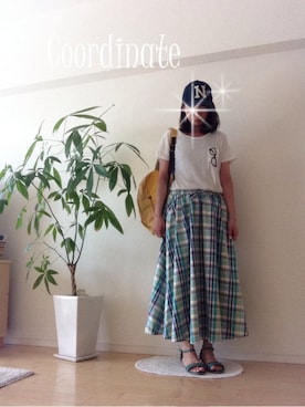 「JACKROSE（ジャックローズ）のアイテム（キャップ）」を使った、kozumiさん（レディース・161cm）の夏コーディネート