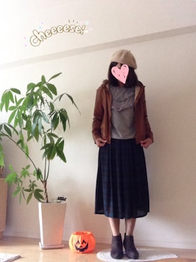「grove（グローブ）のアイテム（ブーティ）」を使った、kozumiさん（レディース・161cm）の秋コーディネート