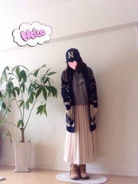 「JACKROSE（ジャックローズ）のアイテム（キャップ）」を使った、kozumiさん（レディース・161cm）の秋コーディネート