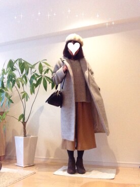 「grove（グローブ）のアイテム（ブーティ）」を使った、kozumiさん（レディース・161cm）の冬コーディネート