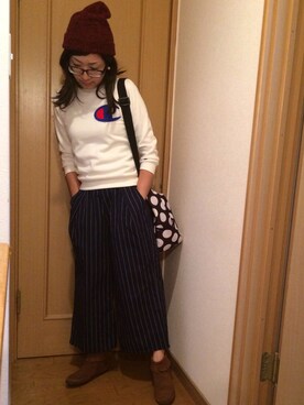 「スエット」｜ニモさん（レディース・159cm）の秋コーディネート