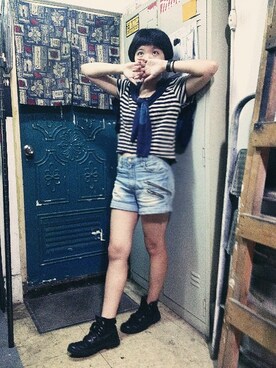 「PAZZO」｜「アイテム（その他）」を使った、emmaaaaaさん（レディース・154cm）の夏コーディネート