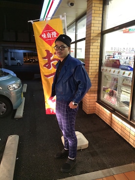 「SWAGGER（スワッガー）のアイテム（スラックス）」を使った、YENJOYさん（メンズ・173cm）の冬コーディネート