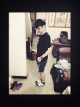 「IMAGE（イマージュ）のアイテム（パンツ）」を使った、Luis さん（メンズ・177cm）の春コーディネート