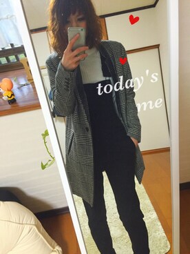 「H&M DIVIDED（エイチアンドエム　ディヴァイデッド）のアイテム（オールインワン・サロペット）」を使った、chan'makiさん（レディース・164cm）の冬コーディネート