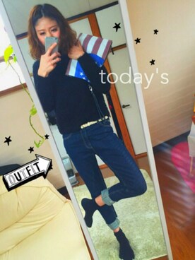 「センター分け」｜「アイテム（その他）」を使った、chan'makiさん（レディース・164cm）の冬コーディネート