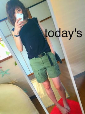 「ラウンドバッグ」｜「アイテム（その他）」を使った、chan'makiさん（レディース・164cm）の夏コーディネート