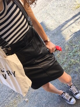 chan'makiさんの「TODAYFUL(トゥディフル) ロゴトートバッグ」を使ったコーディネート