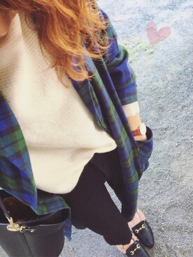 「カシミヤ」｜「アイテム（腕時計）」を使った、chan'makiさん（レディース・164cm）の秋コーディネート