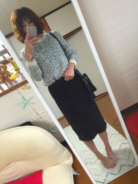 「ラウンドバッグ」｜「アイテム（アナログ腕時計）」を使った、chan'makiさん（レディース・164cm）の秋コーディネート