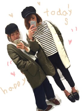 「バブーシュ」｜「アイテム（ノーカラージャケット）」を使った、chan'makiさん（レディース・164cm）の冬コーディネート