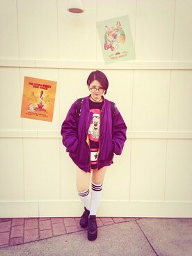 「JOYRICH」｜「アイテム（ブルゾン）」を使った、shiiiiiroさん（レディース・159cm）の春コーディネート