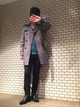 「GAP（ギャップ）のアイテム（トレンチコート）」を使った、ミフネさん（メンズ・172cm）の春コーディネート
