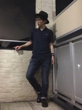 「KNOWLEDGEのアイテム（ハット）」を使った、ミフネさん（メンズ・172cm）の秋コーディネート