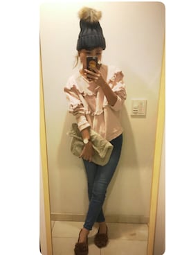 「miel（ミエル）のアイテム」を使った、-_-.♡さん（レディース・158cm）の秋コーディネート