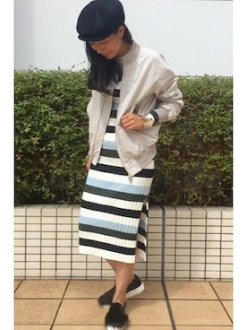 「JOURNAL STANDARD（ジャーナルスタンダード）のアイテム（ブルゾン）」を使った、N.Sさん（レディース・167cm）の秋コーディネート