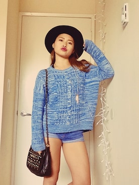「ALDO（アルド）のアイテム（ショルダーバッグ）」を使った、Megumi Okamotoさん（レディース・163cm）の秋コーディネート