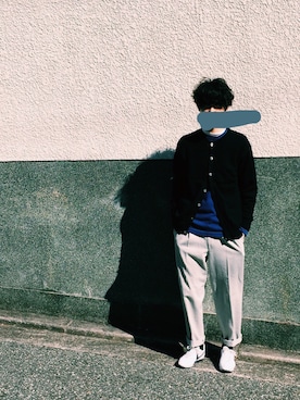 「BEAMS（ビームス）のアイテム（ノーカラージャケット）」を使った、sotaさん（メンズ・182cm）の冬コーディネート