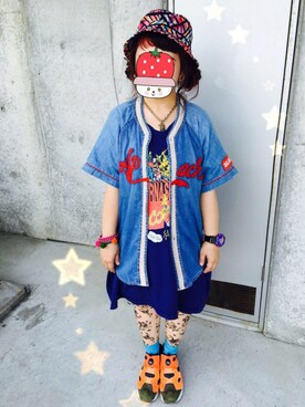 「タトゥータイツ」｜judieさん（レディース・148cm）の夏コーディネート