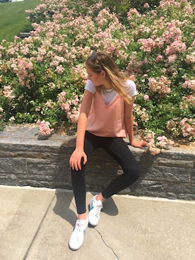 「Abercrombie&Fitch（アバークロンビーアンドフィッチ）のアイテム（タンクトップ）」を使った、katyさん（レディース・175cm）の夏コーディネート
