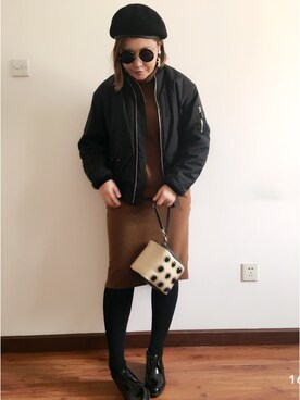 「G.V.G.V.（ジーヴィージーヴィー）のアイテム（その他アウター）」を使った、misshuangさん（レディース・165cm）の春コーディネート