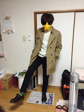 「Dr. Martens（ドクターマーチン）のDr.Martens (ドクターマーチン)/1461 3EYE GIBSON SHOES（その他シューズ）」を使った、Tetsuさん（メンズ・179cm）の冬コーディネート