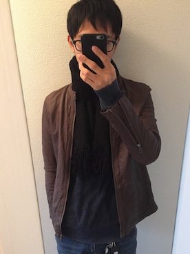 「LiSS（リス）のアイテム（ジャケット/アウター）」を使った、ちみずさん（メンズ・176cm）の秋コーディネート