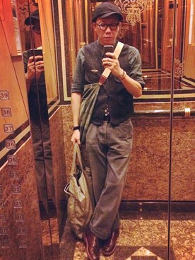 「RRL（ダブル アール エル）のアイテム（その他アウター）」を使った、stanleyliuさん（メンズ・185cm）の秋コーディネート
