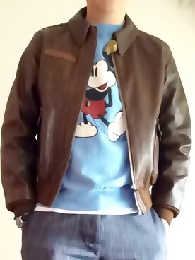 「アイテム（ミリタリージャケット、ブラウン系）」を使った、stanleyliuさん（メンズ・185cm）の冬コーディネート