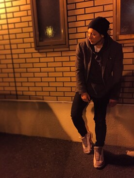 「AIR JORDAN」｜「アイテム（テーラードジャケット）」を使った、kenkenさん（メンズ・167cm）の冬コーディネート