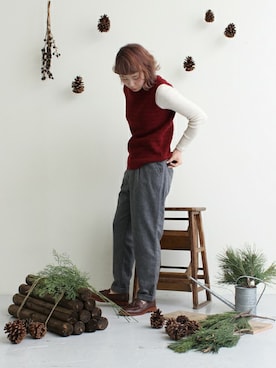 「PAR ICI（パーリッシィ）のアイテム」を使った、Kさん（レディース・160cm）の秋コーディネート