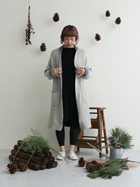 「PAR ICI」｜「アイテム（その他アウター）」を使った、Kさん（レディース・160cm）の秋コーディネート