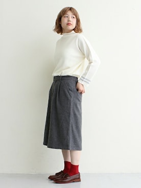 「PAR ICI（パーリッシィ）のアイテム」を使った、Kさん（レディース・160cm）の秋コーディネート