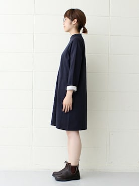 「ボンディング」｜「アイテム（ワンピース/ドレス）」を使った、Kさん（レディース・160cm）の秋コーディネート